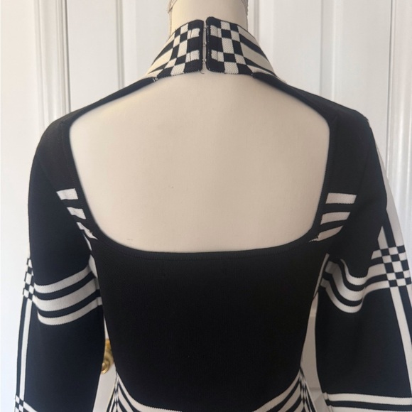 “FASHION NOVA LUXE” Claudia Knit Checkerboard BodyCon Dress - Picture 13 of 16